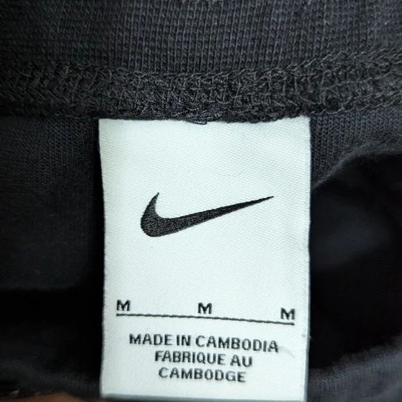 Nike Black Tech Fleece Joggers Womens Size M EC Logo Sweatpants Tap - Picture 8 of 11